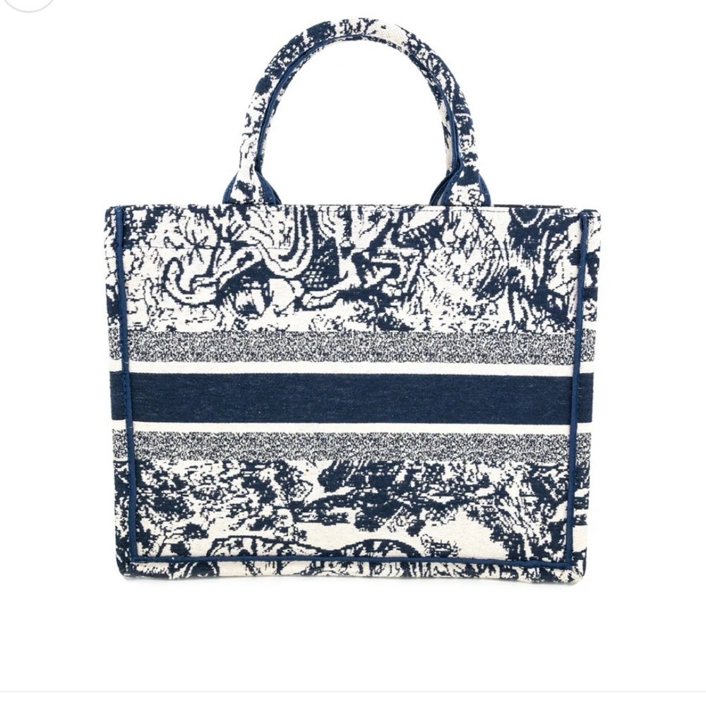 Elegant Blue and White Tote Bag